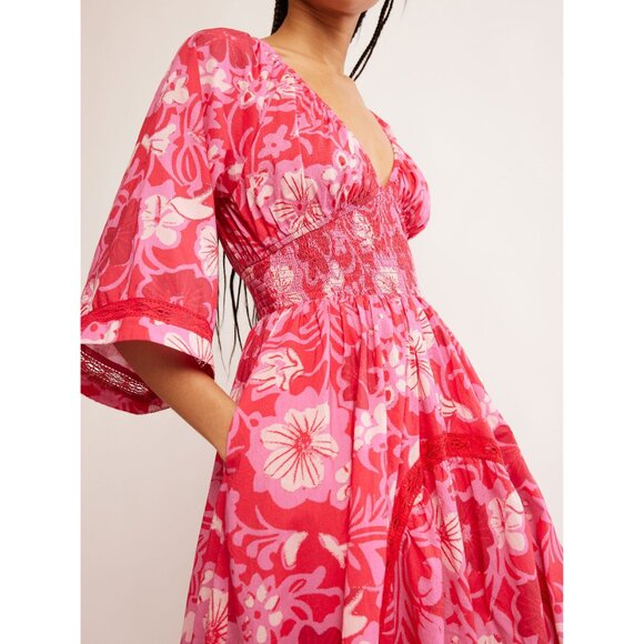 🎉LAST CHANCE🎉 FREE PEOPLE Printed Dixie Maxi / Ruby Combo - Picture 4 of 6
